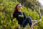Sweat noir A Filetta vert paillettes