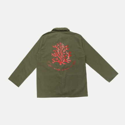 Bleu de Chine kaki corse motif Curaddu mate