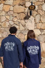 Bleu de Chine Campate Felici Argent porté de dos - Femme et homme