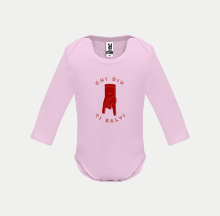 Body E Corne rose Manches longues