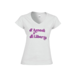T-SHIRT FEMME - D'AMORE È DI LIBERTÀ violet