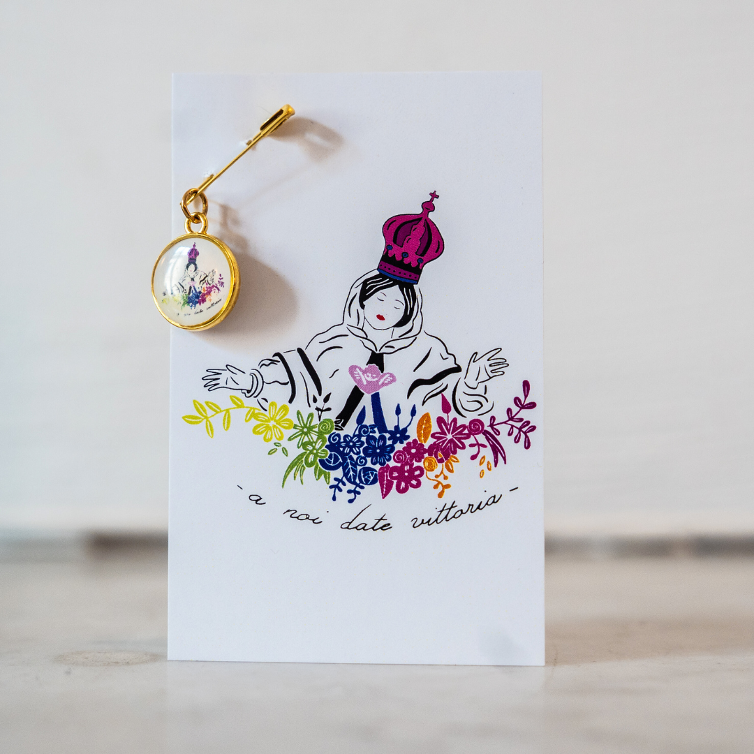 carte-médaille-madonuccia-épingle Carte médaille a Madonuccia signature L'Oru : la Madonuccia d'Ajaccio et ses fleurs colorées