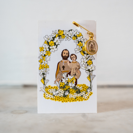 Carte médaille San Ghjisè signature L'Oru, en hommage au saint bâtisseur de Bastia (Saint Joseph en Corse)