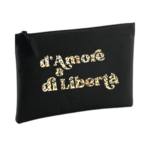 Pochette noire brodée - Amore è Libertà Léopard