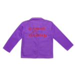 Bleu de Chine corse couleur violet avec flocage rouge Amore è Libertà paillettes sur le dos