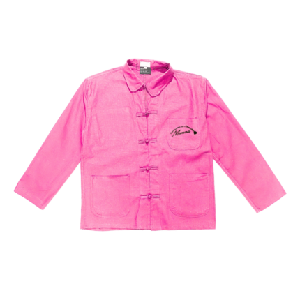 Veste bleu de chine rose broderie noire Mamma Squadra di l'amore – L'Oru fête des mères