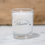 Bougie verre petite fête des mères "Mamma, Squadra di l'amore" – cadeau corse L'Oru Ajaccio
