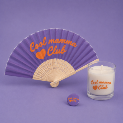 Box ti tengu caru, Cool mamma club avec éventail, bougie et pins violet ou blanc - fête des mères