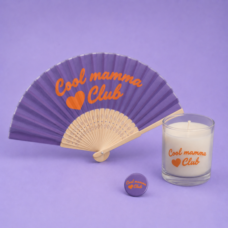 Box ti tengu caru, Cool mamma club avec éventail, bougie et pins violet ou blanc - fête des mères