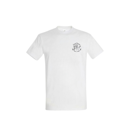 T-shirt blanc brodé Sant'Erasmu, édition spécial de L'Oru, en l'honneur des pêcheurs